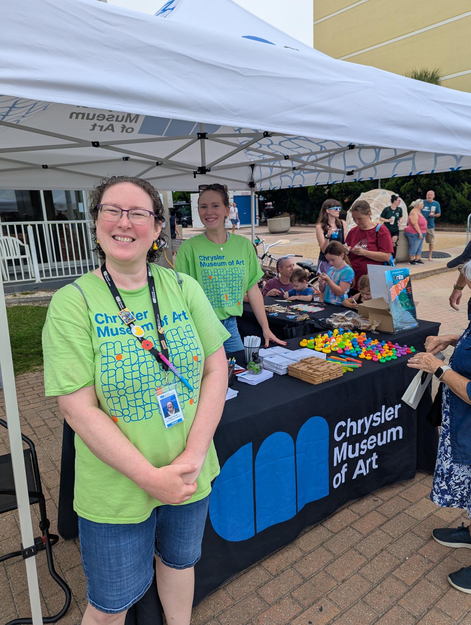 Chrysler Museum Outreach table and tent