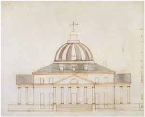 Proposed sketch for the President's house, elevation. 1792 By Thomas Jefferson, 1743-1826