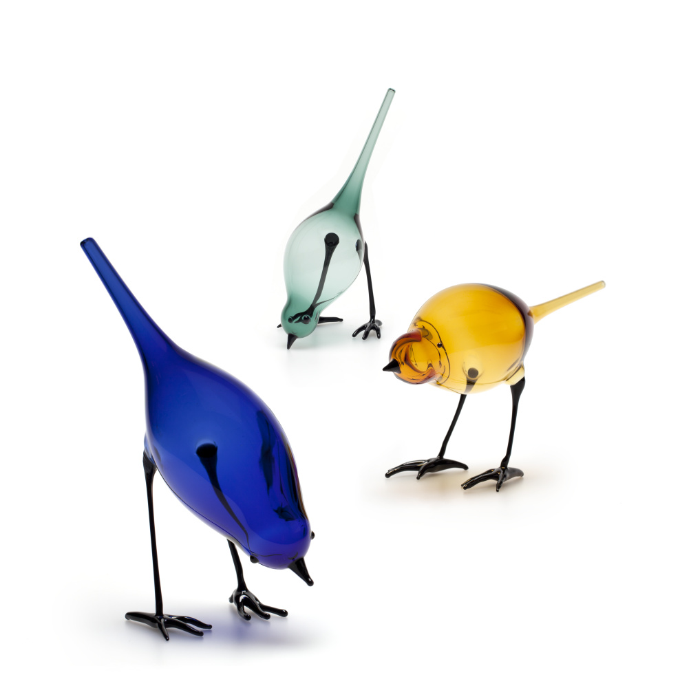 three glass birds