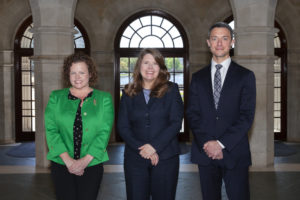 Museum Deputy Directors from Right to Left, Colleen Higginbotham, Dana Fuqua, and Seth Feman.