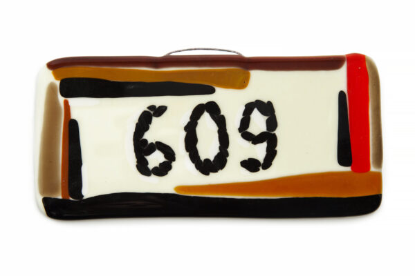 Fused Glass House Number