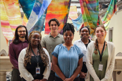 2024 Summer Interns from left to right: Josiah DeSarro-Raynal, Sanaa LaCore, Nathaniel Friel, Lillian Jackson, Joy Parker, and Sabine Krigsrold