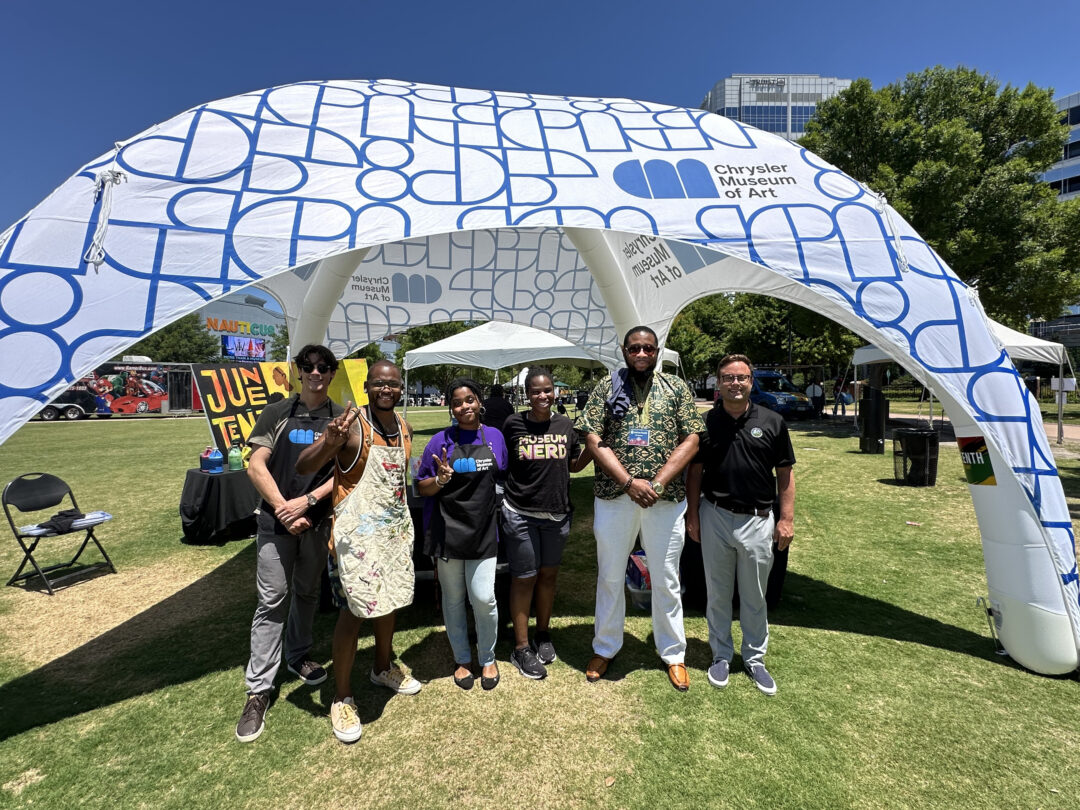 Chrysler Museum tent at Juneteenth in the Park outreach event.