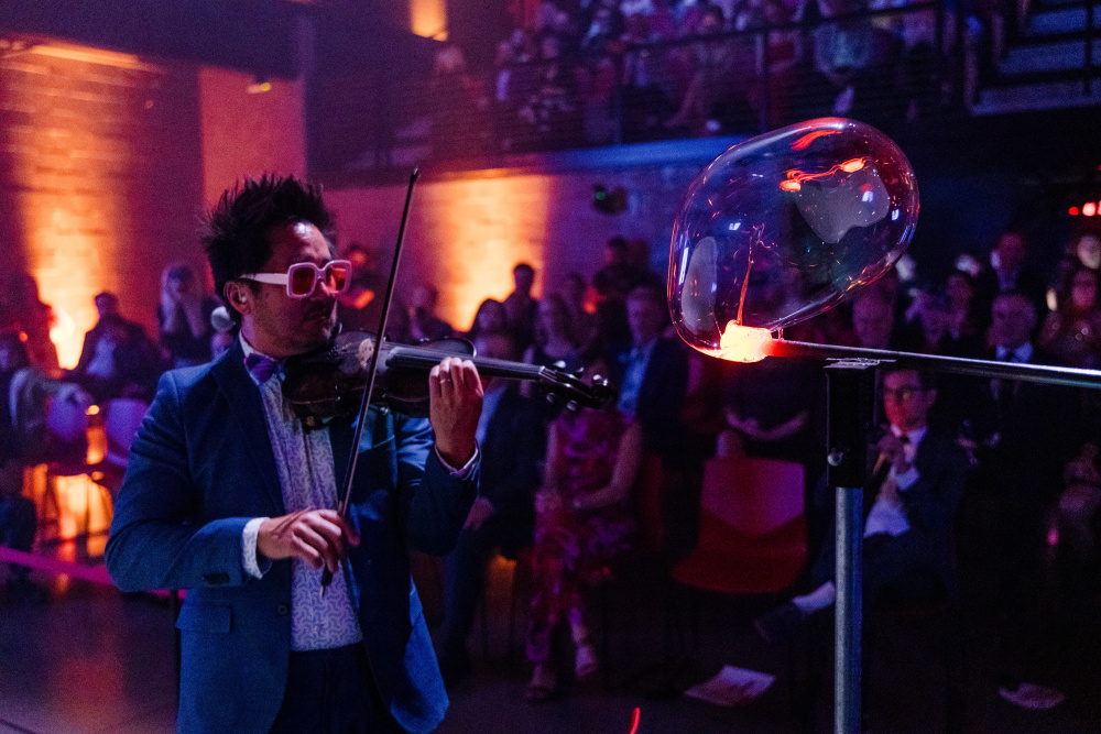 Kishi Bashi performance during Perry Glass Studio Opening Celebration