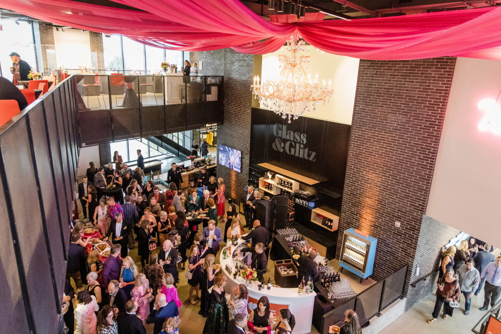 Lobby of Perry Glass Studio during Opening Event