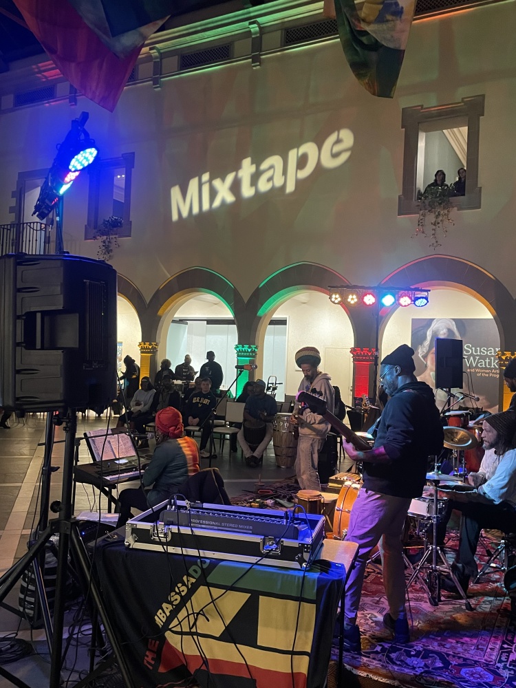 People at Mixtape in Huber Court