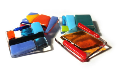 Fused glass magnets