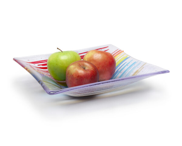 Fused plate with apples