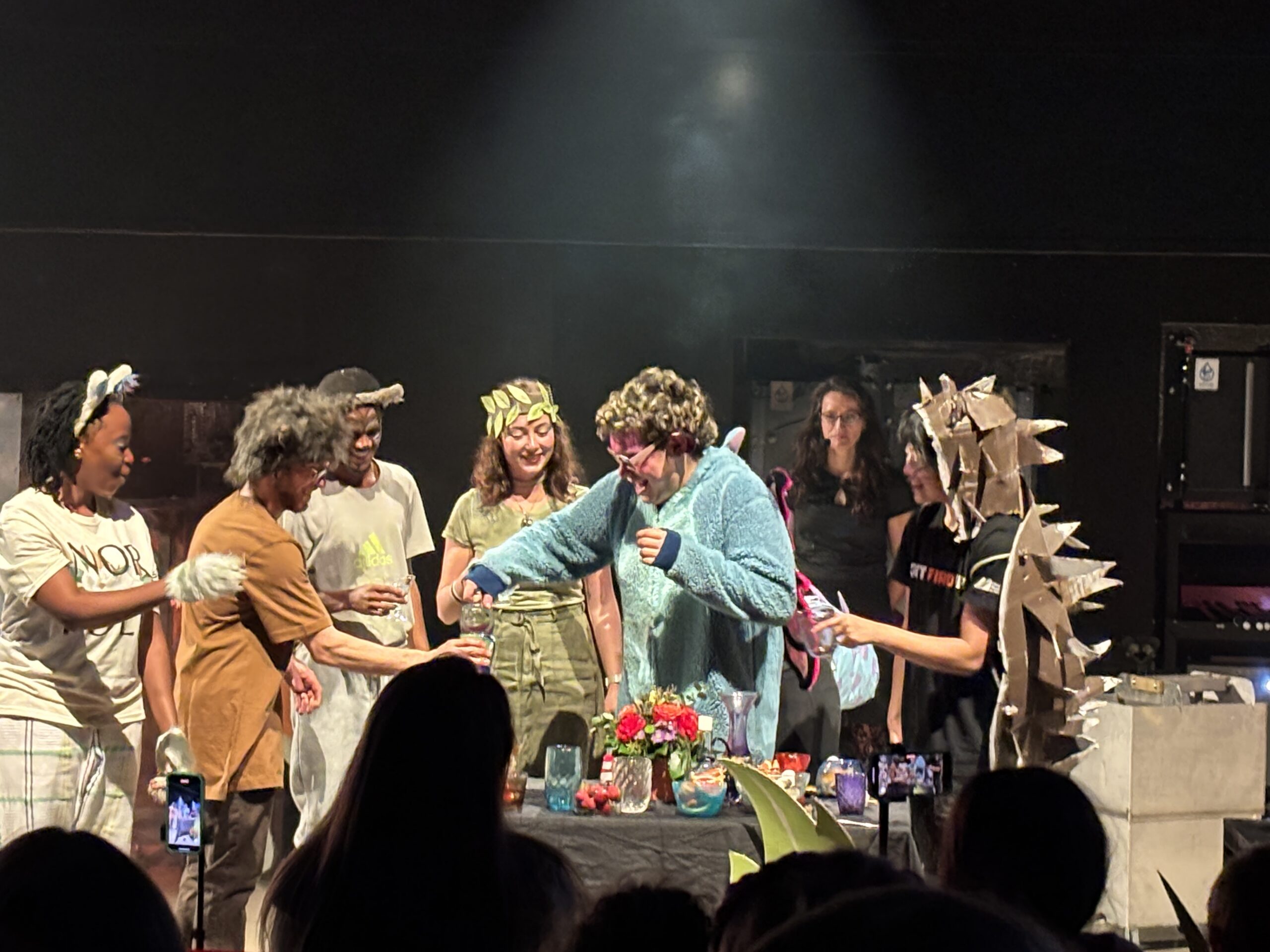 Glass Studio Assistants performing for youth as Glass Studio