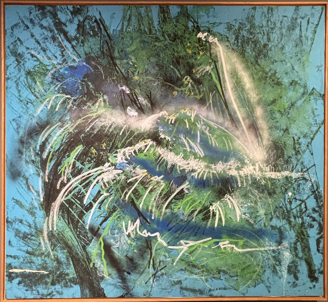 Abstract painting embodying water.