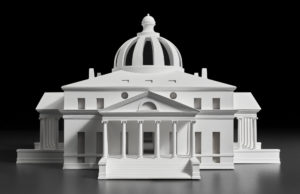 Model of Jefferson's design for the President's House competition (scale 1:66), 2015