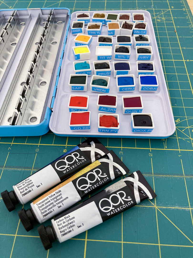 Aquasol based QoR colors used for retouching