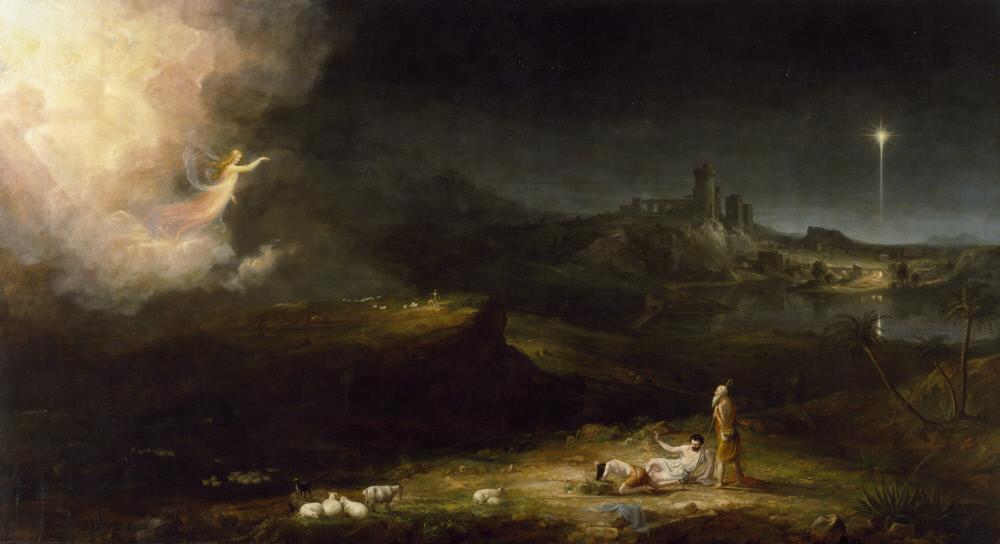 Thomas Cole American (1801-1848) The Angel Appearing to the Shepherds, 1833-34 Oil on canvas, 101 1/2 x 185 1/2 in. Chrysler Museum of Art, Norfolk, VA Gift of Walter P. Chrysler, Jr., in memory of Edgar William and Bernice Chrysler Garbisch