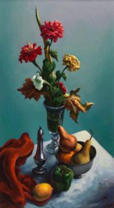 Thomas Hart Benton, Still Life with Flowers and Fruit
