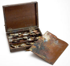 The paint box and palette used by William Trost Richards