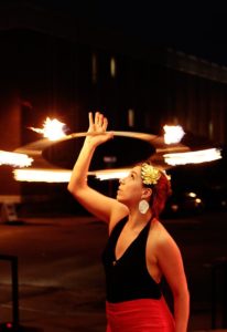 Glass Studio fire dancer