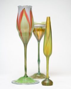 Tiffany Glass and Decorating Company Flower Form Vases