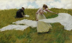 Charles Courtney Curran A Breezy Day