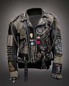 Punk jacket, ca. late 1970s–early 1980s, from a private collection.